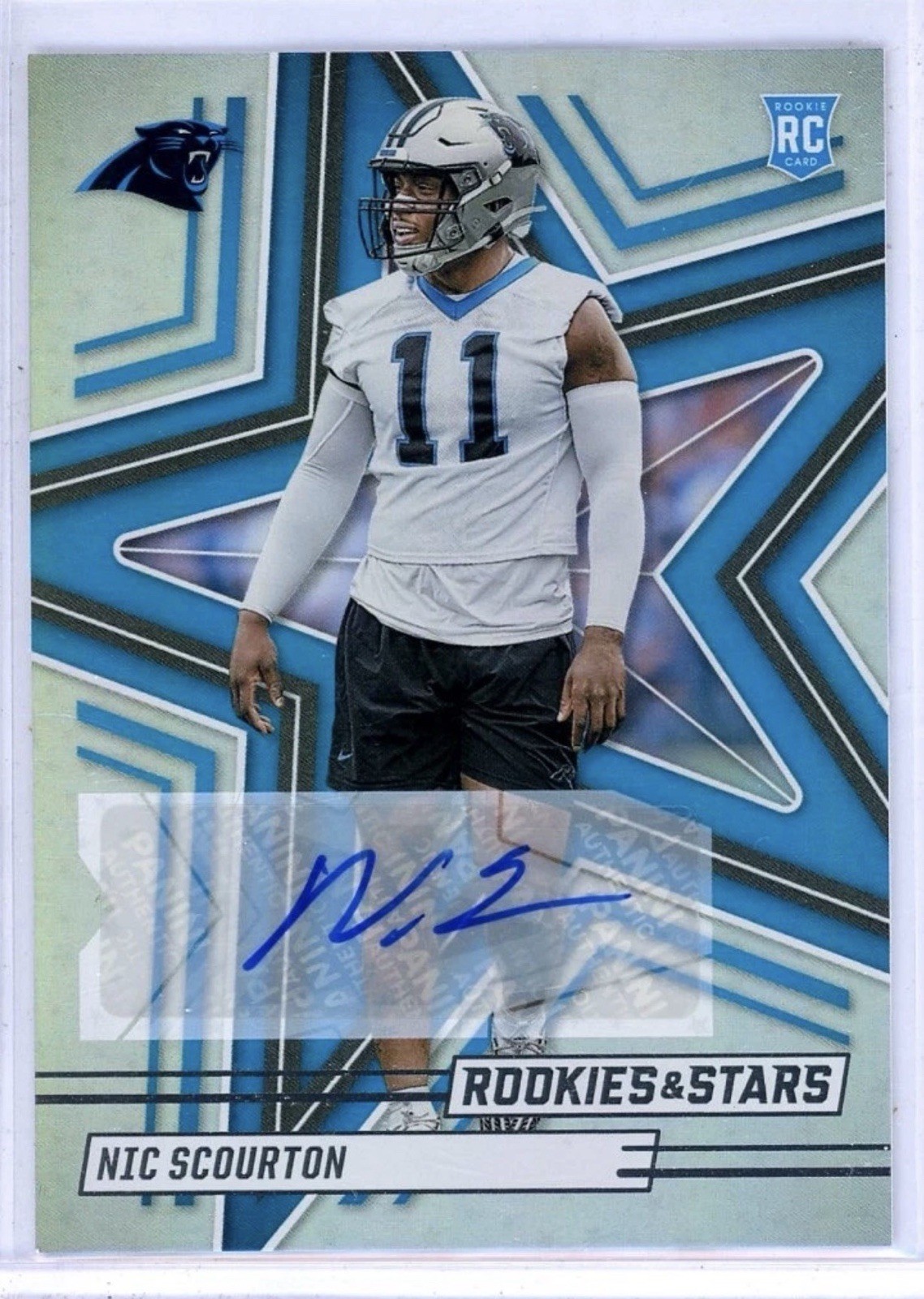 Panini 2025 Rookies & Stars Nic Scourton Panthers RC Auto #162