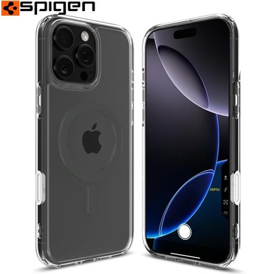 Handyhülle für iPhone 16 Pro Max Spigen Case Cover Schutz Hülle Transparent Grau