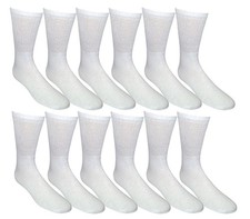 12 PK Yacht  Smith Women's Premium Cotton Crew Socks White 9-11 Girl Crew Socks