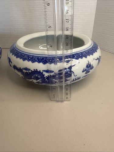 Chinese Jingdezhen Zhi bowl 8 1/2" diameter, 3" high. Circa 1900 Set Of 2 - Picture 13 of 14