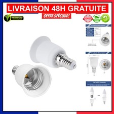 Convertisseur de Douille E14 à E27, 0-250V, Idéal pour Ampoules LED - 2 pièces
