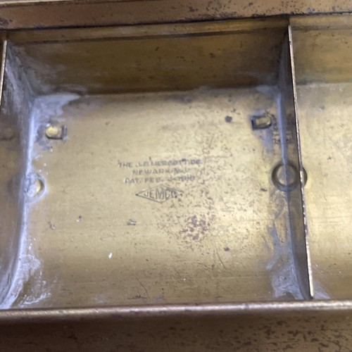 Antique Brass Pen Holder JE Mergott 1919 Advertising Southern Coupon Co. - Picture 4 of 9
