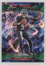 2024 Panini Prizm Fireworks Green Ice Prizm Michael Penix Jr #16 Rookie RC 15ik