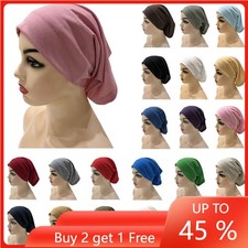Women Under Scarf Bonnet Hijab Hat Tube Bone Inner Cap Muslim Turban Scarf Wrap