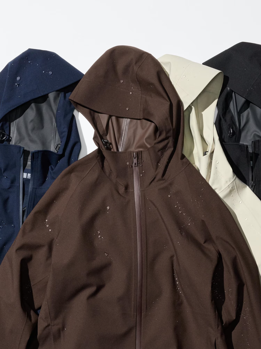 Men BLOCKTECH Parka 3D Cut UNIQLO Water-resistant Breathable