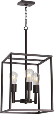 3 Light Farmhouse Chandelier Black Fixture