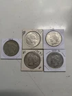 5 Peace Dollars 90% Silver 1922 1922 S 1923 x2 1923 S $5 FV Lot