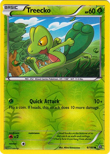 Treecko - 6/160 - Common - Reverse Holo NM, English Pokemon Primal Clash