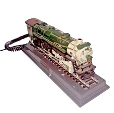 VTG Telemania Crescent Train 1925 Locomotive Telephone Phone in Box TESTED/READ!