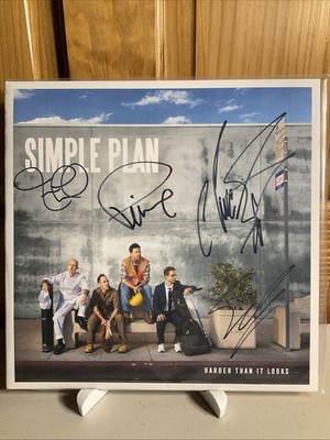 Simple Plan Harder Than It Looks SIGNED Yellow Translucent Vinyl Record LP /400