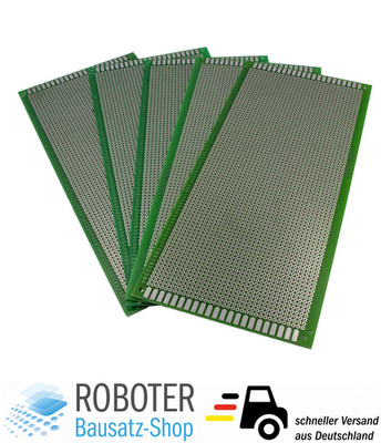 5x Lochrasterplatine 10 x 22 cm Prototyping Board Arduino Atmel AVR DIY Elekt.
