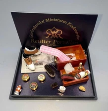 MINIATURE DOLLHOUSE 1:12 SCALE REUTTER SHOE SHINE KIT - LARGE - 1.406/7 RETIRED