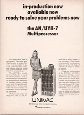 UNIVAC AN/UYK-7 Multiprocessor Vintage 1970s Military Print Ad