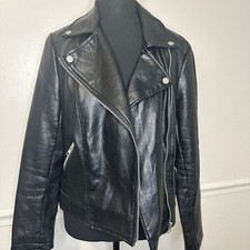 Forever 21 Black Leather Jacket with Silver Accents