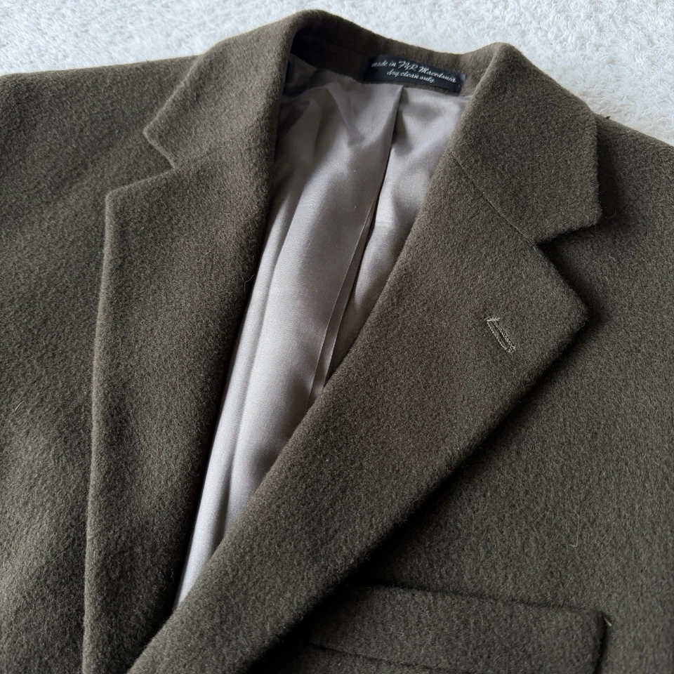 Blazer Abrigo Deportivo Chereskin Para Hombres Grueso Italiano Cabello Camello 40R | Verde Significa Ir!! Foto 2 de 4