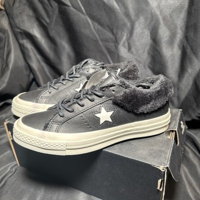 Size 5 Converse Winter Womens One Star 162601C OX Leather Faux Fur Lined Sneaker