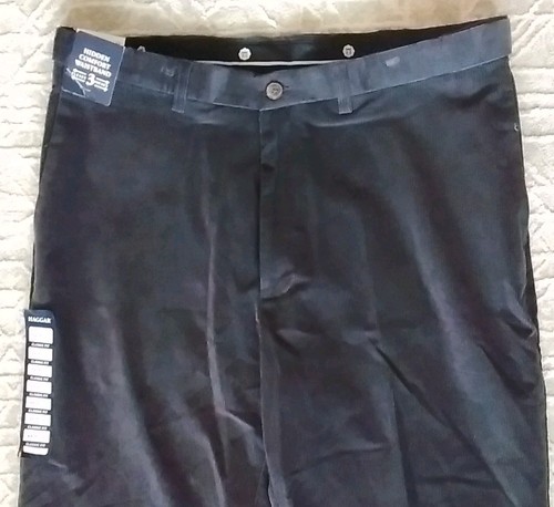 HAGGAR Men Stretch Corduroy Pants 44 X 32 Classic Hidden Comfort Waistband Dusk - Picture 8 of 9