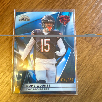 Topps Chrome Black Rome Odunze #5 Bears Rookie Serial Numbered 074/150
