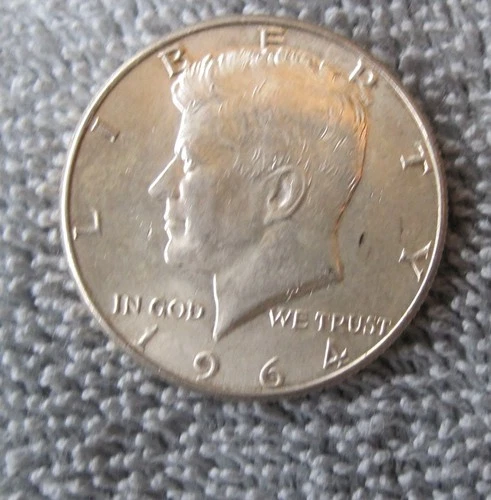 1964 Kennedy Half Dollar, 90% Silver, Uncirculated