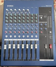 Yamaha Mixing Console Model MG12/4 + AC Power Adaptor. Works as intended.