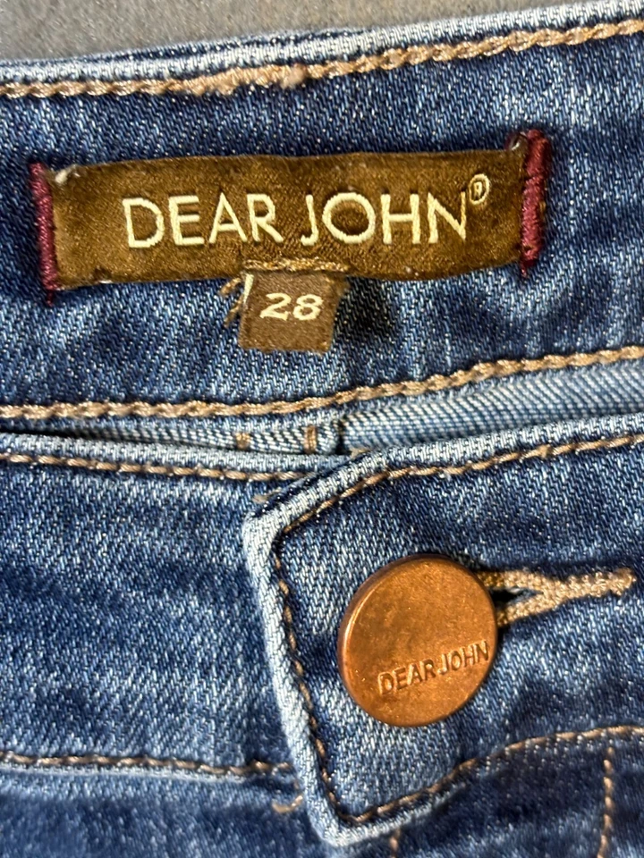 Pantalones Cortos Enrollables Dear John American Classic AVA Denim Algodón Azul Para Mujer Talla 28 Foto 3 de 4