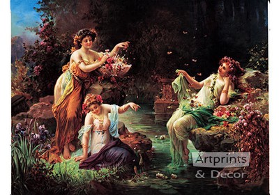 Fairy Play By Hans Zatzka Art Print Of Vintage Art Ebay