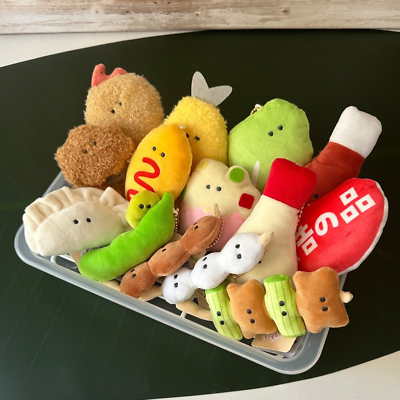14pc Japanese Food Plush Keychains Bento Plush Keychains | eBay