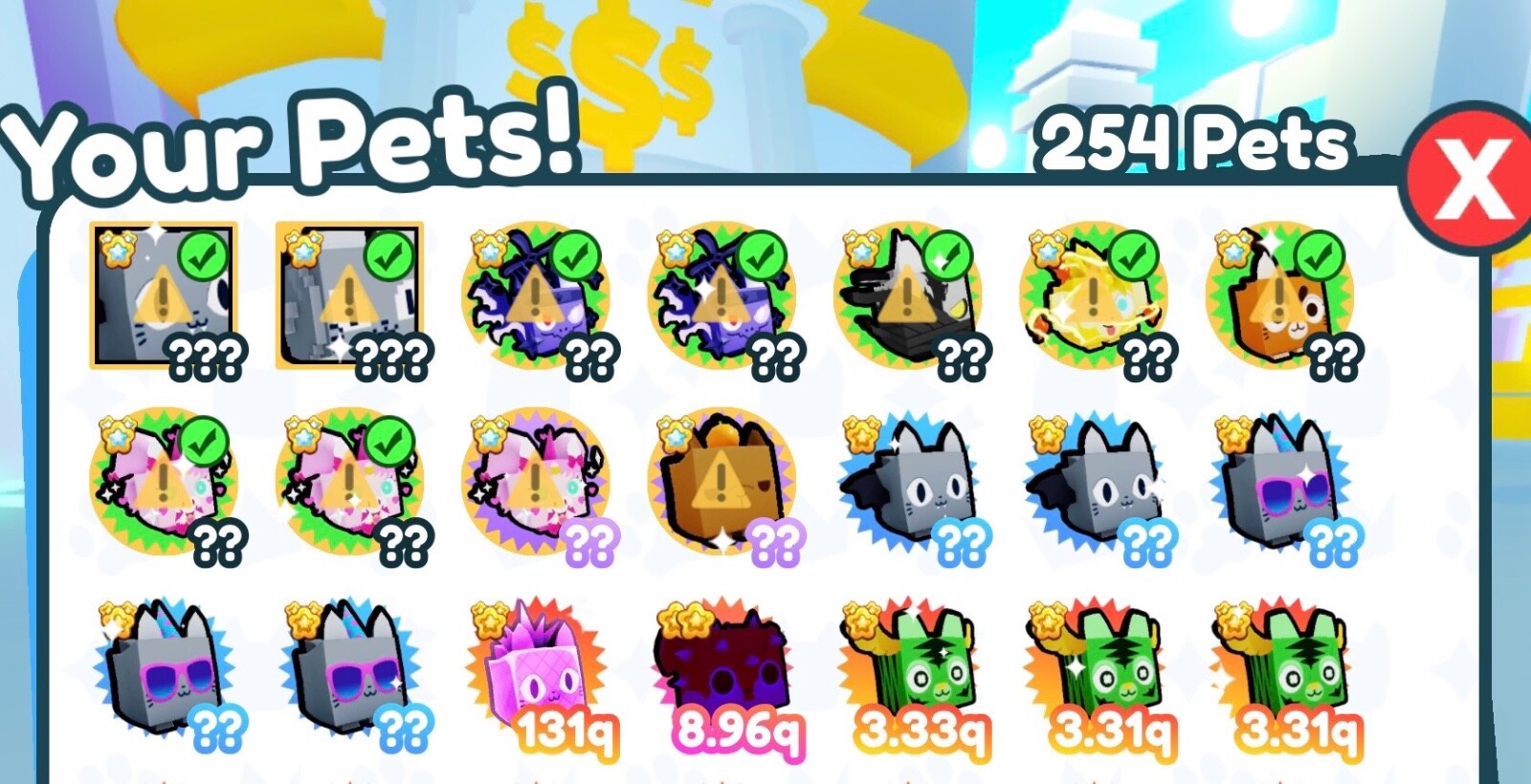 pet simulator x huge pets + exclusives ( all exclusives and huges I have ) eBay