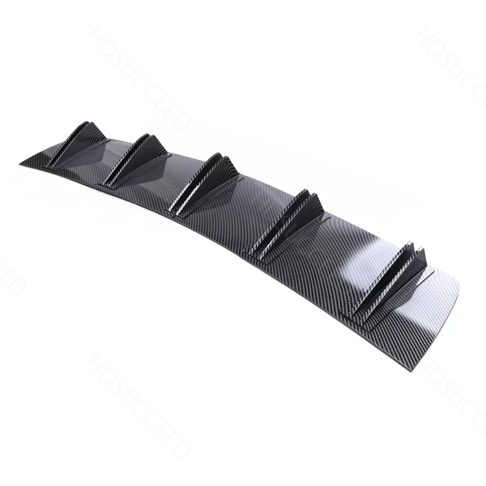 Difusor de parachoques trasero de carbono Fit E90 E92 F30 F10 G30 5 aletas alerón divisor de labios Foto 2 de 4