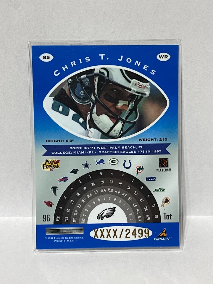 1997 Totally Certified Blue "RARE Media Promo"  CHRIS T. JONES  (XXXX/2499) - Image 2 of 2