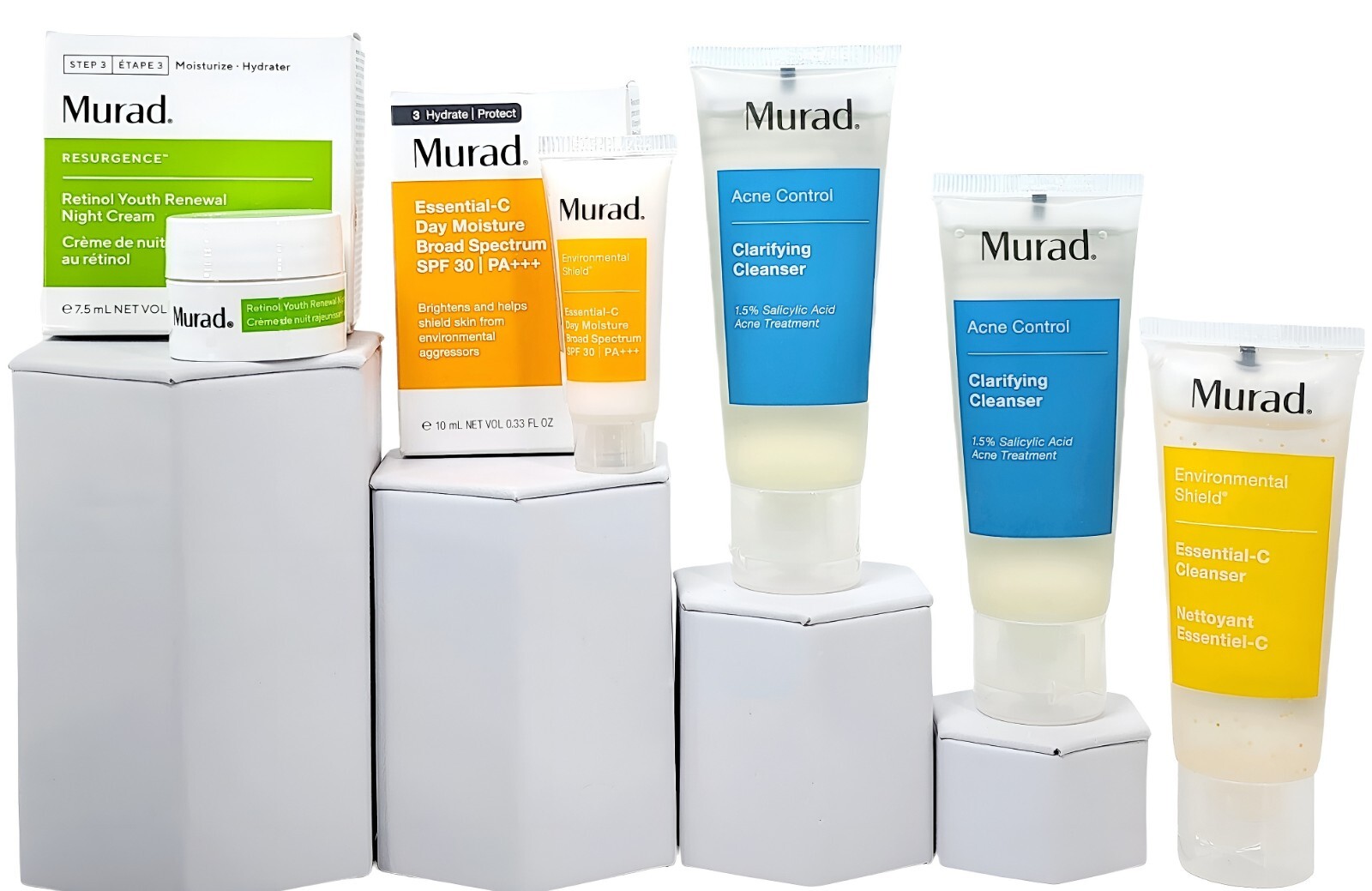 &times;5Pc Murad Retinol Youth Renewal Night Cream, Acne Clarifying Cleanser + MORE!