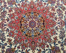 FINE WOOL & SILK ANTIQUE ORIENTAL RUG_4.9 x 7.4 CIRCA 1910 700 KPSI  VERY BEST !