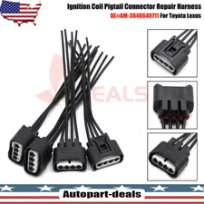 4x Ignition Coil Connector Plug Harness For Toyota Camry Highlander Lexu HS250h