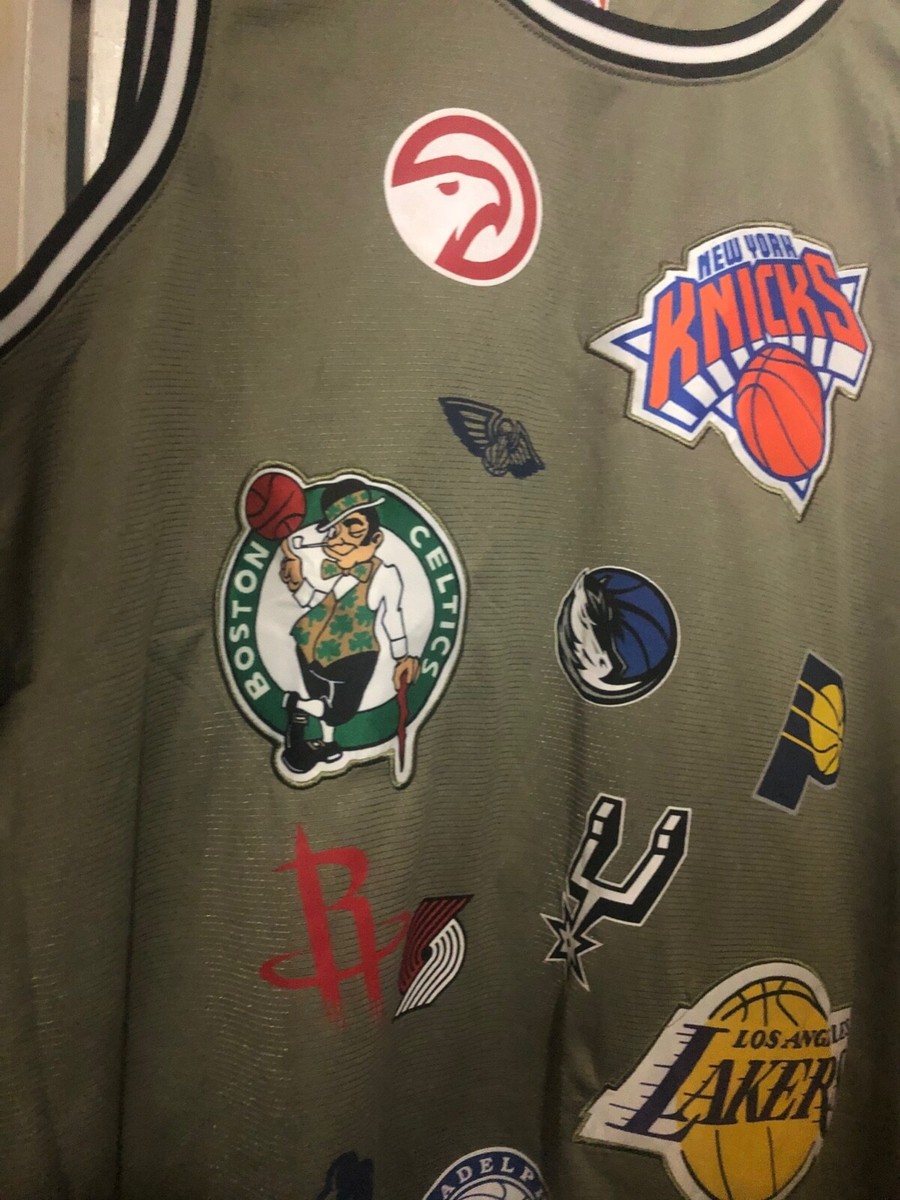 NBA Basketball Multi Team Logo Graphic Design Tank Top Men's XL | eBay