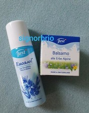Eucasol spray Just + Balsamo erbe alpine Alpi alpino lotto prodotti nuovi novità