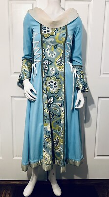 Vintage 1970s Renaissance Style Boho Blue Dress Side Bodice Lacing Sz S |  eBay