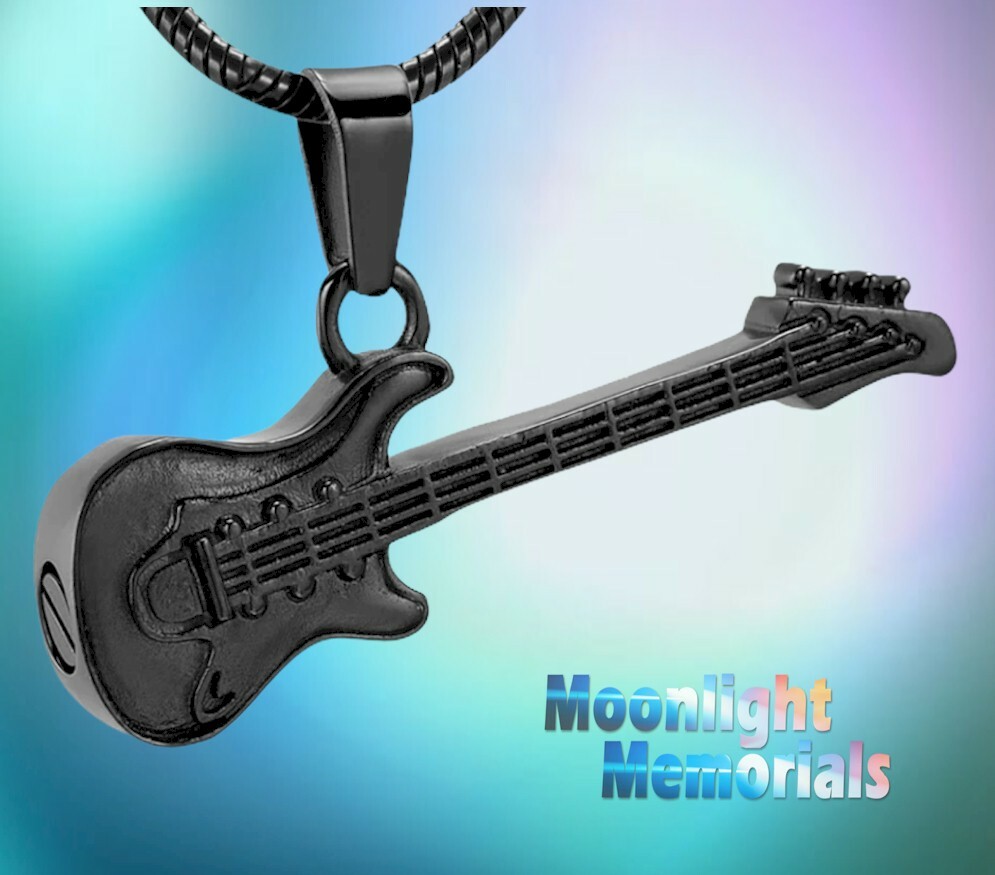 New Electric Guitar Cremation Urn Keepsake Ashes Memorial Necklace eBay