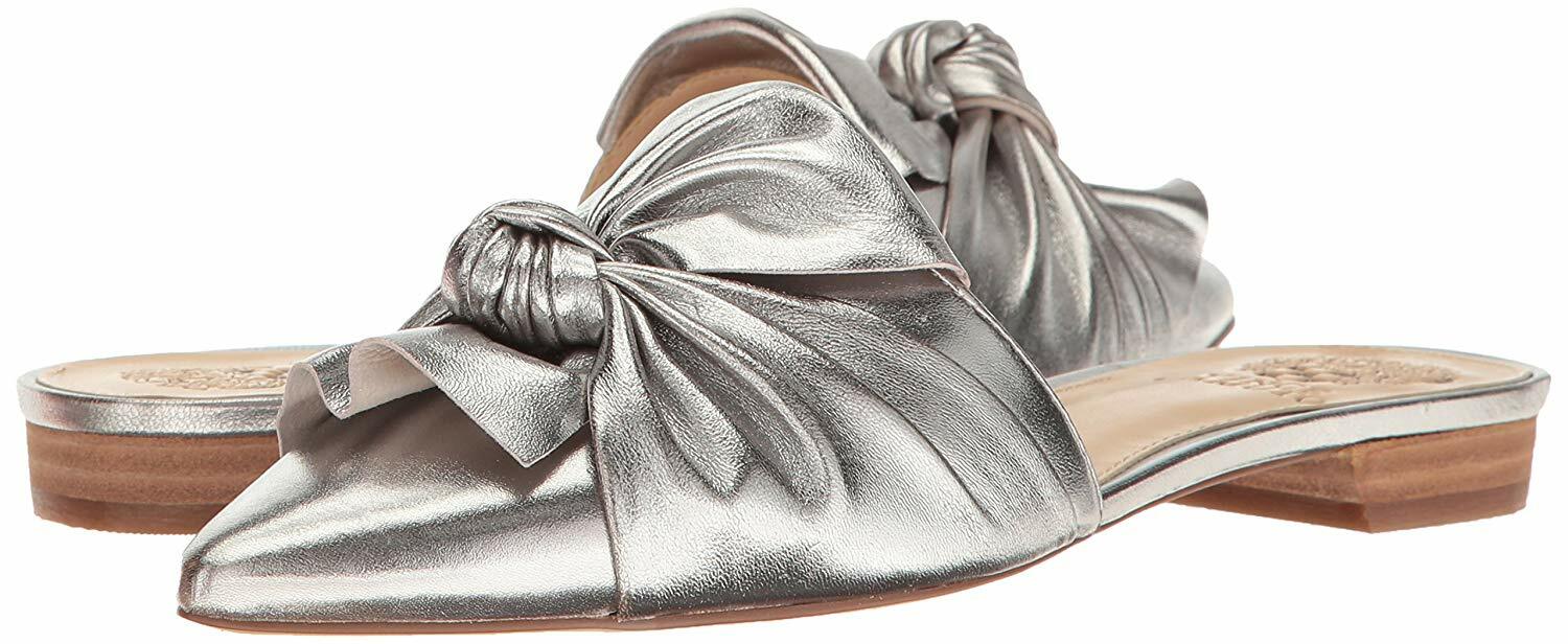 Vince Camuto Women’s Sandals Marketa Mule Size 9M Color Material Pewter Metallic