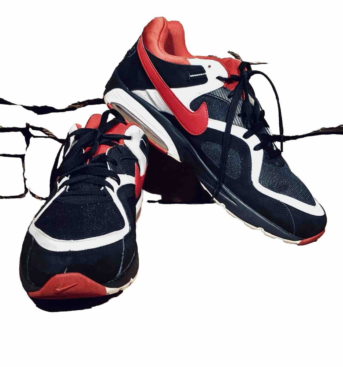 Nike Air Max Go Strong 418115-002 Black Red Running Shoes Mens