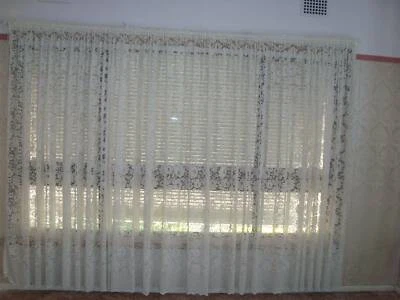 Lace Curtains With Rod Curtains Blinds Gumtree Australia