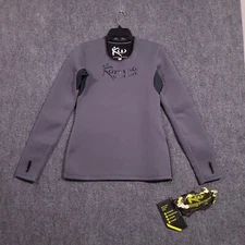 Kutting Weight Sauna Shirt Womens Large Black Gray Sweat Tech Side Zip NEW