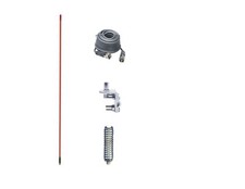 NEW FRANCIS CB 24 CB24 4 FT ORANGE CB ANTENNA, 18FT RG8X, MIRROR MOUNT, SPRING