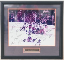 1980 Olympics Miracle on Ice Team Signed (18 Signatures) 16x20 Photo Framed 
