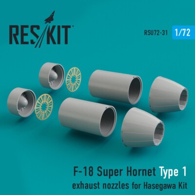1/72 Reskit RSU72-0031 F/A-18E/F Super Hornet exhaust nozzles (Type 1)