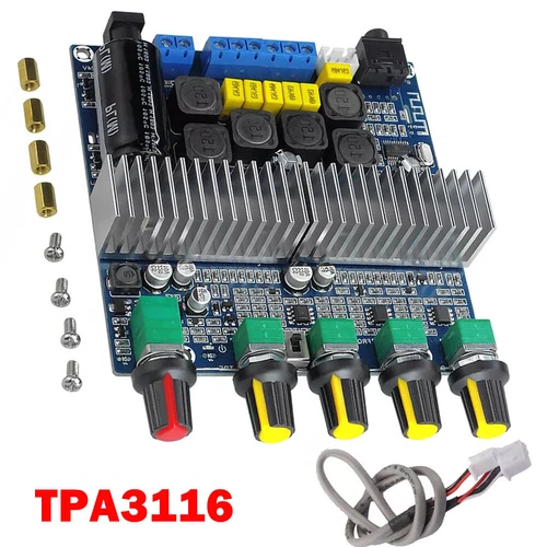 Paquete de 5 placas amplificador de potencia TPA3116 módulo digital HIFI 12-24V 100W+50W+50W EE. UU. - Imagen 3 de 11