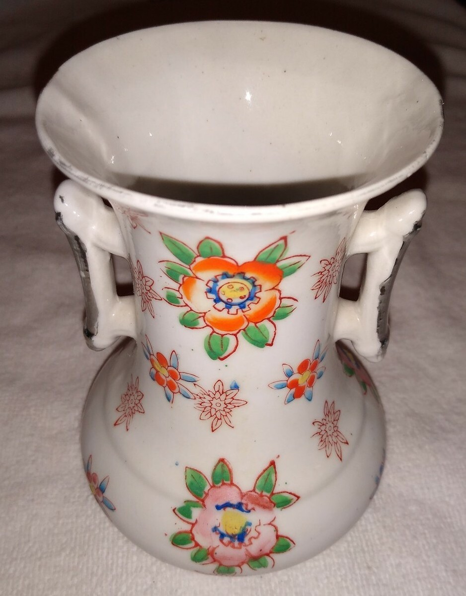 Vintage 1930's - 1940's Japan Multi Colored Floral Vase | eBay