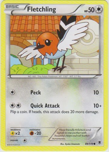 Pokemon - Fletchling - 89/119 - Common - XY - Phantom Forces - NM