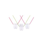 Sherman Specialty S49 1" White Tooth Saver Necklace For Children 144/Pk