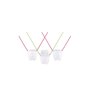 Sherman Specialty S49 1" White Tooth Saver Necklace For Children 144/Pk