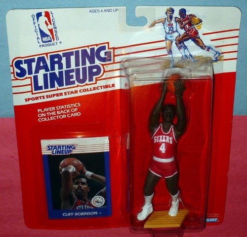 1988 cliff robinson philadelphia 76ers rookie #4 -free s/h- sole